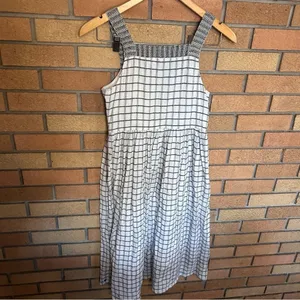 Roxy Midi Fit And Flare Dress White & Black Checkered Button Front Size S thumbnail 4