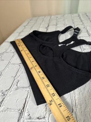 New Balance Womens Black Seamless Racerback Medium Support Sport Bra XL thumbnail 7