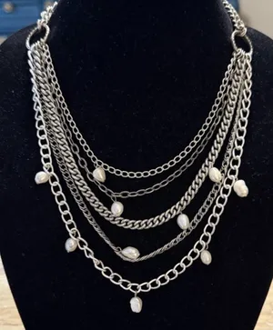 Stella & Dot Avery Pearl Necklace Multistrand thumbnail 1