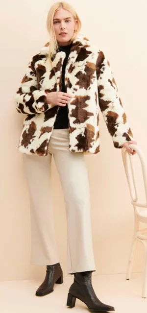 BLANK NYC Bullseye Faux Fur Coat thumbnail 1