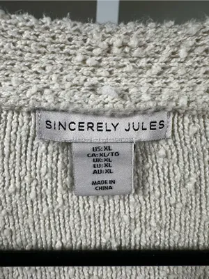 P287. Sincerely Jules Open-Front Bouclé Cardigan - Cream thumbnail 2