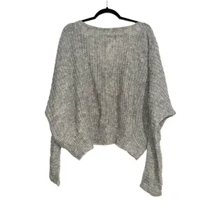 Free People Moonbeam Alpaca Blend Knit V-Neck Oversized Sweater MEDIUM thumbnail 5