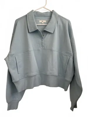 BP Polo Fleece Sweatshirt Light Blue Size Large thumbnail 5