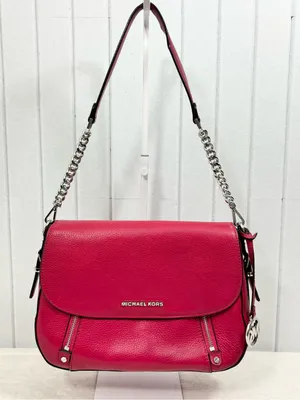 Michael Kors Handbag Bedford Legacy Leather Flap Crossbody Raspberry Pink thumbnail 1