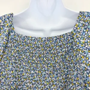 Old Navy Floral Maxi Wrap Dress Sz L Boho Peasant Cottage Ditsy Floral Romantic thumbnail 7