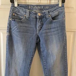 Adiktd Low Rise Bootcut Jeans Size 2 W27 Embroidered Pocket Y2K Western Denim thumbnail 5