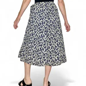 Caslon Grey & Yellow Floral Prairie Cottage Bohemian Midi Skirt thumbnail 7