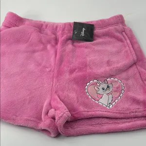 Disney Pink Fleece Shorts with Heart Cat Design thumbnail 12