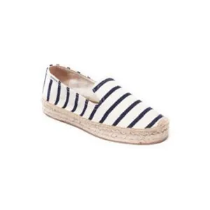 Soludos‎ Smoking Slipper Espadrille slip on shoes striped black tan size 5 thumbnail 2