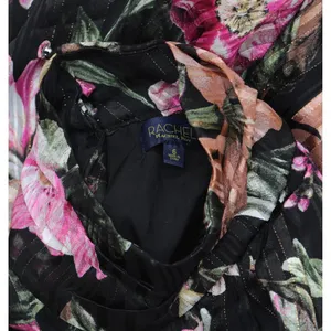 NEW RACHEL Rachel Roy Womens Mae Printed Tiered Maxi Dress Cascade Multi Black 6 thumbnail 4