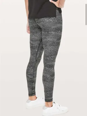 Lululemon Align Pant Full Length 28" Meisai Ice Grey Black Size 8 thumbnail 2
