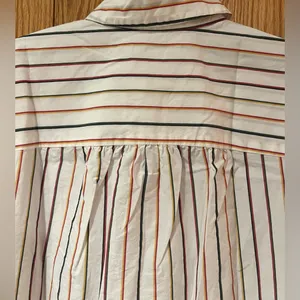 Madewell Slightly Oversized‎ Cotton Central Shirt in Sadie Stripe Multistripe XS thumbnail 14