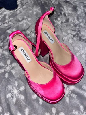 Steve Madden Pink Satin Heels thumbnail 10
