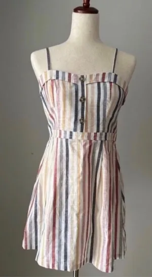 Altar'd State Rainbow Stripe Mini Sundress thumbnail 1