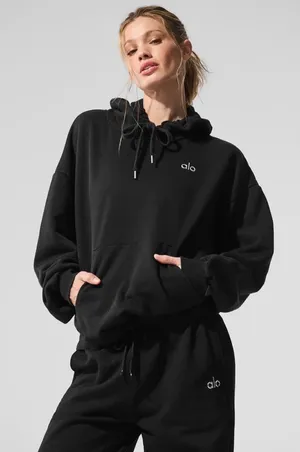 NWT Alo yoga Accolade Hoodie - Black SIZE SMALL thumbnail 1