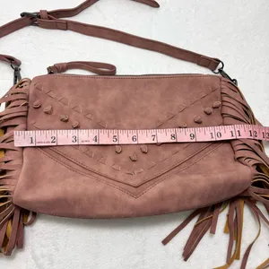 Danielle Nicole Western Pink Crossbody Bag‎ with Fringe thumbnail 9