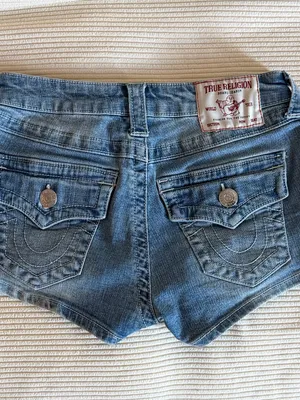 True Religion Women’s Low-Rise Denim Shorts – Size 24 thumbnail 4
