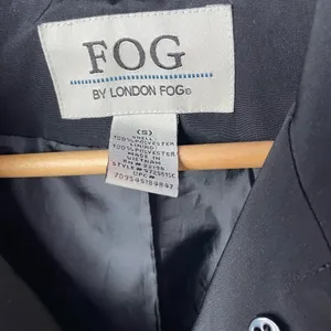 Fog by London Fog‎ Belted Removable Hooded Trench Coat in Black Size Small thumbnail 5