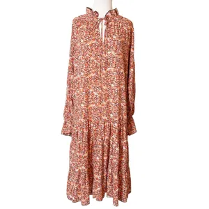 Opt‎ Anthropologie prairie dress floral midi dress sz S thumbnail 3