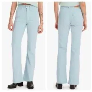 Levis Ribcage Bootcut Corduroy Pants Women 26 x 33‎ Blue Slim High Rise thumbnail 2