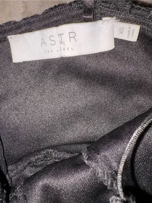 Astr Black Satin Slip Dress thumbnail 3