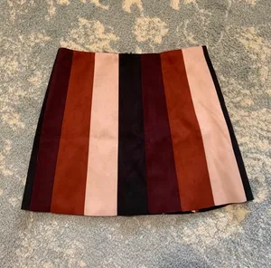 Suede Stripped Skirt Black Size M thumbnail 2
