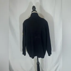 Lauren Ralph Lauren Epaulet Gold Arm Patch Zip Sweater thumbnail 5