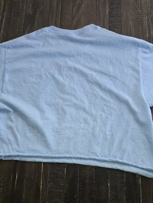 Vintage `94 Ford Bronco Built Wild Graphic T-Shirt Women's Cropped Medium Blue thumbnail 2
