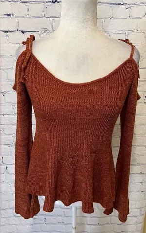 Cupcakes and Cashmere Women's Keryn Cold Sweater Burnt Orange Small thumbnail 1