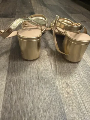 Xappeal Metallic Gold Strappy Slingback Heels thumbnail 3