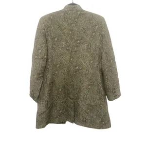 Karen Scott Paisley Print Button‎ Front Jacket Career Office Coat Size 14 thumbnail 6