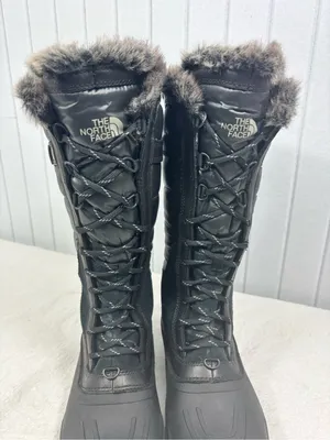 The-North-Face Womens Shellista Snow Boot Size 8.5 Waterproof Tall Lace Up Black thumbnail 3