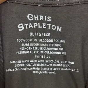 Chris Stapleton Tennessee Whiskey Black T-Shirt XL thumbnail 4