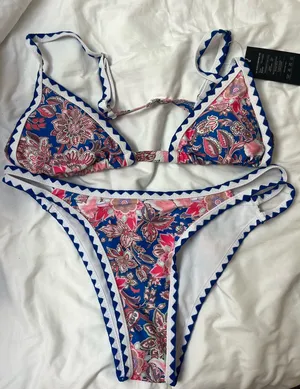 NWT Bikini swim suit set Blue Size XL thumbnail 1