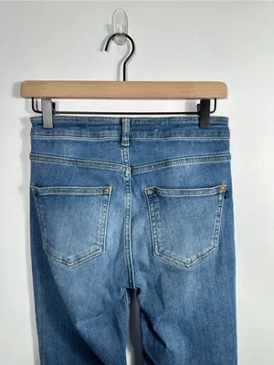 Pilcro Anthropologie High Rise Flare Jeans Womens 25 Medium Wash Stretch‎ Denim thumbnail 6