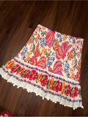 Nwot FARM RIO SPRING BANANAS MINI SKIRT pom $140 fall thumbnail 10