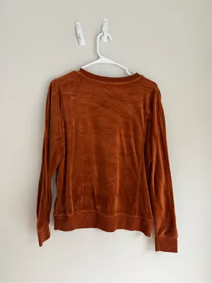 Jane and Delancey Rust Velvet Crewneck Sweatshirt thumbnail 3