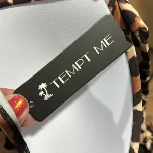 Tempt Me Leopard bikini top xxl halter style‎ padded NEW thumbnail 3