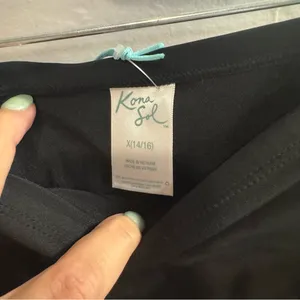 Kona Sol Black High-Waisted Bikini Bottom thumbnail 3