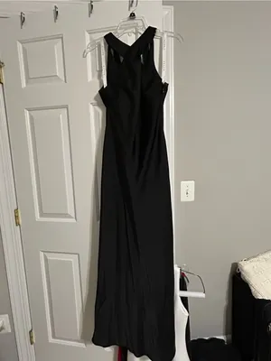 Azazie Elegant Black Cross-Neck Evening Dress for Women thumbnail 2
