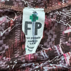 Free People Lightweight Pattern Long Sleeve Top Blouse Women’s Small thumbnail 2