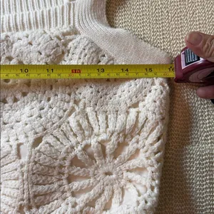 NEW House of Harlow Women’s 1960 Cream Knit Top S thumbnail 2