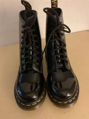 Dr. Martens women Black Patent leather Combat Boots US 5 thumbnail 5