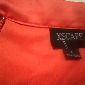 Xscape Vibrant Coral A-Line Skirt thumbnail 4