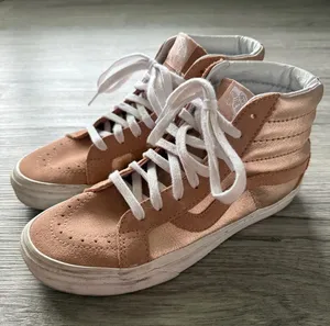 Vans SK8-Hi Reissue High-Top Sneakers in Blush Pink and White Size 6.5 thumbnail 1