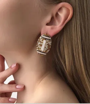 Bauble Bar "Game Day Glam" Football Earrings thumbnail 4