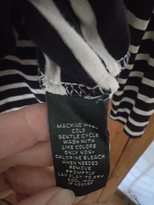 Lauren Ralph Lauren Womens Navy and White Striped Hoodie Shirt Large thumbnail 3