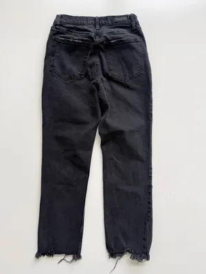 Abercrombie & Fitch Distressed Jeans- The Ankle Straight Ultra High Rise - Sz 00 thumbnail 5