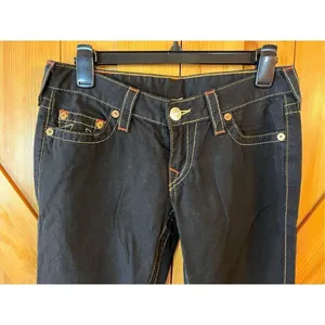 True Religion World Tour Johnny Womens 27 Black Pants Straight Leg (2095) thumbnail 3