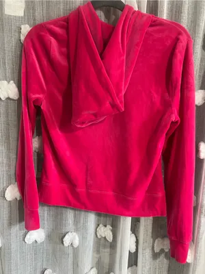 Juicy Couture Bright Pink Velour Zip-Up Hoodie thumbnail 2
